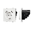 Механизм розетки с USB зарядкой SCT-NOBE-MUAA-SFPL-WH (230V, 16A) (Arlight, -)