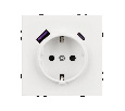 Механизм розетки с USB зарядкой SCT-NOBE-MUAC-SFPL-WH (230V, 16A) (Arlight, -)