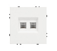 Механизм сдвоенной компьютерной розетки SCT-NOBE-MPC2-SFPL-WH (RJ-45, CAT6) (Arlight, -)