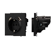 Механизм розетки с USB зарядкой SCT-NOBE-MUAA-SFPL-BK (230V, 16A) (Arlight, -)