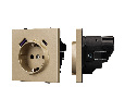 Механизм розетки с USB зарядкой SCT-NOBE-MUAC-SFPL-GD (230V, 16A) (Arlight, -)