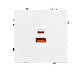 Механизм розетки с быстрой USB зарядкой SCT-NOBE-MUAC-SFPL-FC-WH (65W, QC3) (Arlight, -)