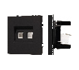 Механизм сдвоенной компьютерной розетки SCT-NOBE-MPC2-SFPL-BK (RJ-45, CAT6) (Arlight, -)