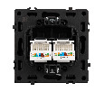 Механизм сдвоенной компьютерной розетки SCT-NOBE-MPC2-SFPL-GR (RJ-45, CAT6) (Arlight, -)