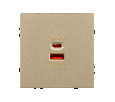 Механизм розетки с быстрой USB зарядкой SCT-NOBE-MUAC-SFPL-FC-GD (65W, QC3) (Arlight, -)