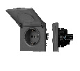 Механизм розетки влагозащищённый SCT-NOBE-MCP-SFPL-GR (230V, 16A) (Arlight, -)