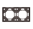 Рамка STEKKER, PFR00-5002-09 2-местная, серия Эмили, антрацит, soft touch