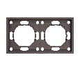 Рамка STEKKER, PFR00-5002-09 2-местная, серия Эмили, антрацит, soft touch
