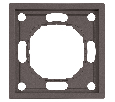 Рамка STEKKER, PFR00-5001-09 1-местная, серия Эмили, антрацит, soft touch