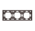 Рамка STEKKER, PFR00-5003-09 3-местная, серия Эмили, антрацит, soft touch