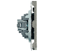 Розетка HDMI 2.0 Type A (механизм), STEKKER, серия Эмили, RST00-5118-09, антрацит, soft touch