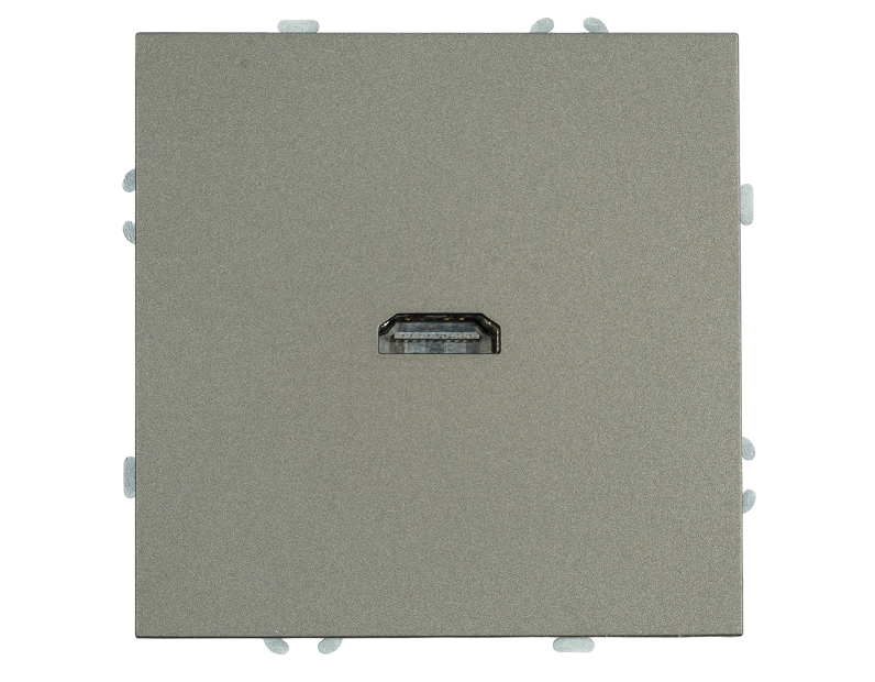 Розетка HDMI 2.0 Type A (механизм), STEKKER, серия Эмили, RST00-5118-09, антрацит, soft touch