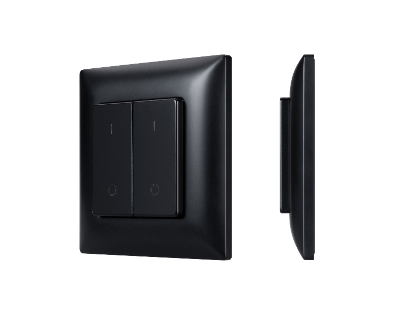 INTELLIGENT ARLIGHT Кнопочная панель SMART-RF-801-22-2G-DIM-SUF Black (3V, 2.4G) (IARL, IP20 Пластик, 5 лет)