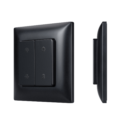 INTELLIGENT ARLIGHT Кнопочная панель SMART-RF-801-22-1G-DIM-SUF Black (3V, 2.4G) (IARL, IP20 Пластик, 5 лет) 059068