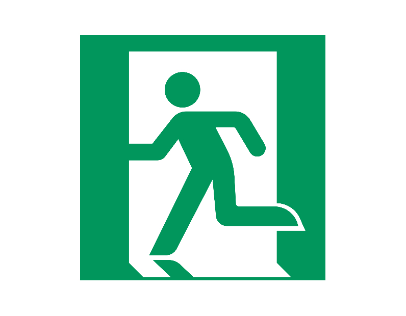 Пиктограмма EMGP-MARK-M-LEFT (Человек, движение влево) (Arlight, Пластик)