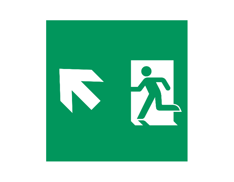 Пиктограмма EMGP-MARK-MA-LUP (Человек, Вверх-Влево) (Arlight, Пластик)