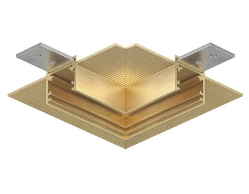 Соединитель угловой L-образный для треков встраиваемых Denkirs SHINE HIDE TR5705-SB