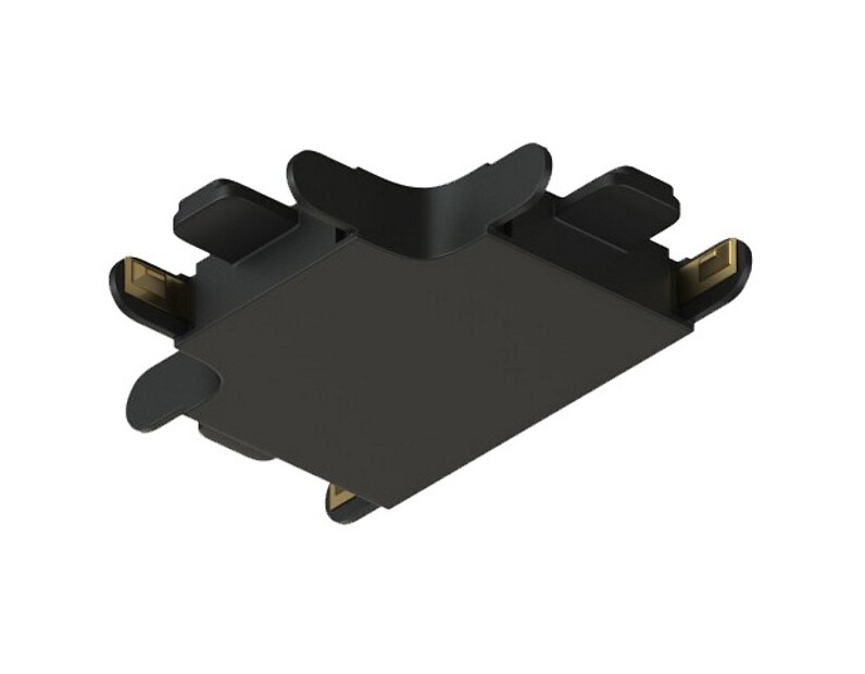 Соединитель T-образный для треков накладных Denkirs AIR BASE TR5233-BK