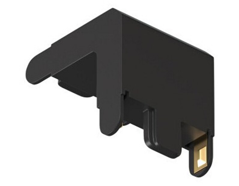 Соединитель угловой L-образный для треков накладных Denkirs AIR BASE TR5232-BK