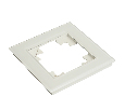Рамка 1-местная для сенсорных механизмов, подсветки, стекло, STEKKER, GFR00-7001-01S, серия Катрин, белый
