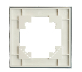 Рамка 1-местная для сенсорных механизмов, подсветки, стекло, STEKKER, GFR00-7001-01S, серия Катрин, белый
