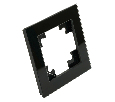 Рамка 1-местная для сенсорных механизмов, подсветки, стекло, STEKKER, GFR00-7001-05S, серия Катрин, черный