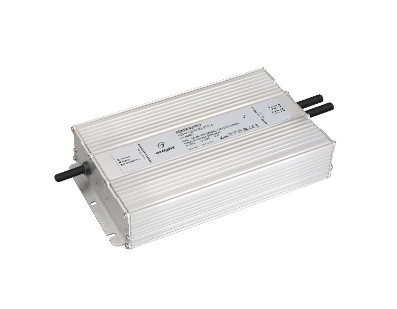 Блок питания ARPV-LG24600-PFC-A (24V, 25A, 600W) (Arlight, IP67 Металл, 5 лет)