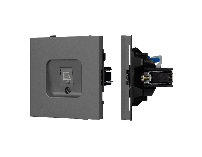 Механизм компьютерной розетки SCT-TENDO-MPC1-SFPL-GR (RJ-45, CAT6) (Arlight, -)