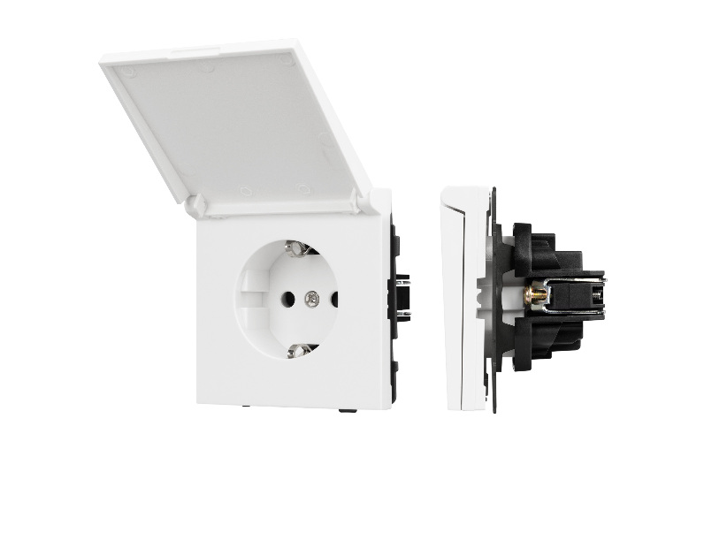 Механизм розетки влагозащищённый SCT-TENDO-MCP-PL-WH (230V, 16A) (Arlight, -)