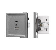 Механизм USB розетки SCT-TENDO-MUAC-PL-GR (5V, 3A, QC3) (Arlight, -)