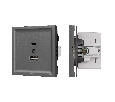 Механизм USB розетки SCT-TENDO-MUAC-SFPL-GR (5V, 3A, QC3) (Arlight, -)