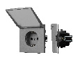 Механизм розетки влагозащищённый SCT-TENDO-MCP-PL-GR (230V, 16A) (Arlight, -)