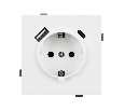 Механизм розетки с USB зарядкой SCT-TENDO-MUAC-PL-WH (230V, 16A) (Arlight, -)