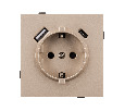 Механизм розетки с USB зарядкой SCT-TENDO-MUAC-PL-GD (230V, 16A) (Arlight, -)