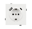 Механизм розетки с USB зарядкой SCT-TENDO-MUAC-SFPL-WH (230V, 16A) (Arlight, -)