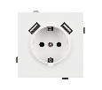 Механизм розетки с USB зарядкой SCT-TENDO-MUAA-SFPL-WH (230V, 16A) (Arlight, -)