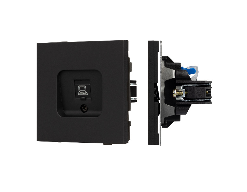 Механизм компьютерной розетки SCT-TENDO-MPC1-SFPL-BK (RJ-45, CAT6) (Arlight, -)