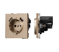 Механизм розетки с USB зарядкой SCT-TENDO-MUAA-PL-GD (230V, 16A) (Arlight, -)