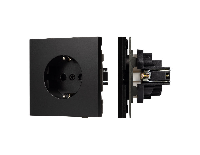 Механизм электрической розетки SCT-TENDO-MEU1-PL-BK (230V, 16A) (Arlight, -)