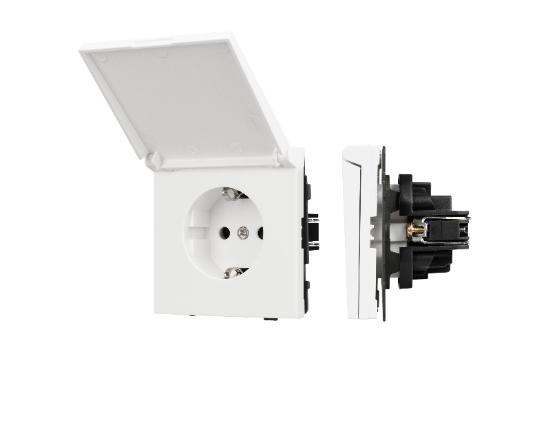 Механизм розетки влагозащищённый SCT-TENDO-MCP-SFPL-WH (230V, 16A) (Arlight, -)