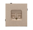 Механизм компьютерной розетки двойной SCT-TENDO-MPC2-PL-GD (RJ-45, CAT6) (Arlight, -)