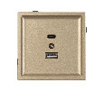 Механизм USB розетки SCT-TENDO-MUAC-SFPL-GD (5V, 3A, QC3) (Arlight, -)