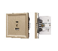 Механизм USB розетки SCT-TENDO-MUAC-SFPL-GD (5V, 3A, QC3) (Arlight, -)