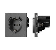 Механизм розетки с USB зарядкой SCT-TENDO-MUAA-SFPL-GR (230V, 16A) (Arlight, -)