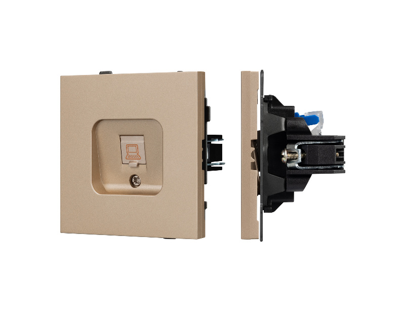 Механизм компьютерной розетки SCT-TENDO-MPC1-PL-GD (RJ-45, CAT6) (Arlight, -)