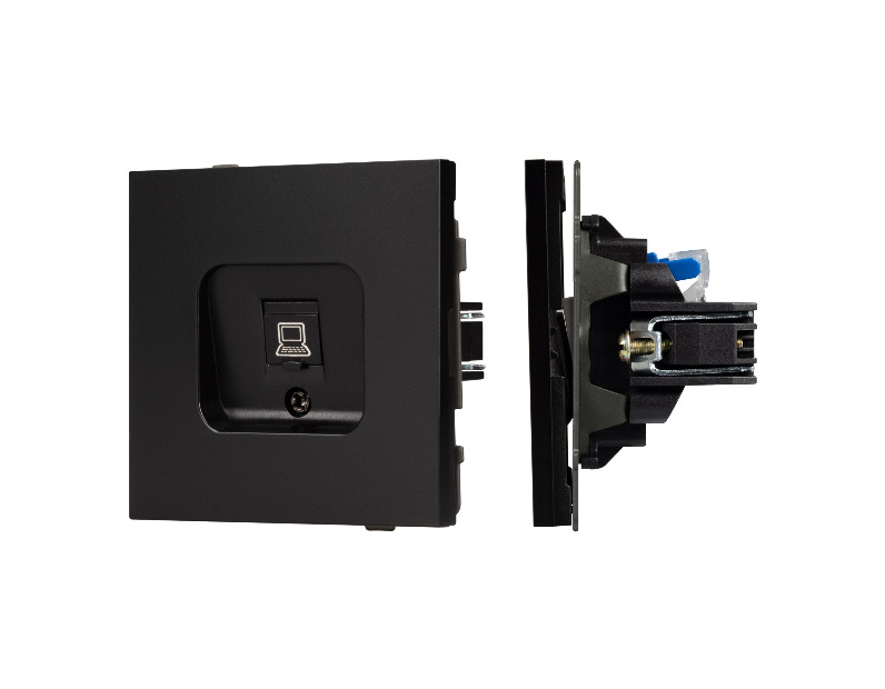 Механизм компьютерной розетки SCT-TENDO-MPC1-PL-BK (RJ-45, CAT6) (Arlight, -)