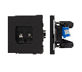 Механизм компьютерной розетки двойной SCT-TENDO-MPC2-SFPL-BK (RJ-45, CAT6) (Arlight, -)