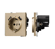Механизм розетки с USB зарядкой SCT-TENDO-MUAA-SFPL-GD (230V, 16A) (Arlight, -)
