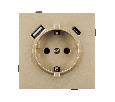 Механизм розетки с USB зарядкой SCT-TENDO-MUAC-SFPL-GD (230V, 16A) (Arlight, -)
