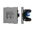Механизм компьютерной розетки двойной SCT-TENDO-MPC2-PL-GR (RJ-45, CAT6) (Arlight, -)